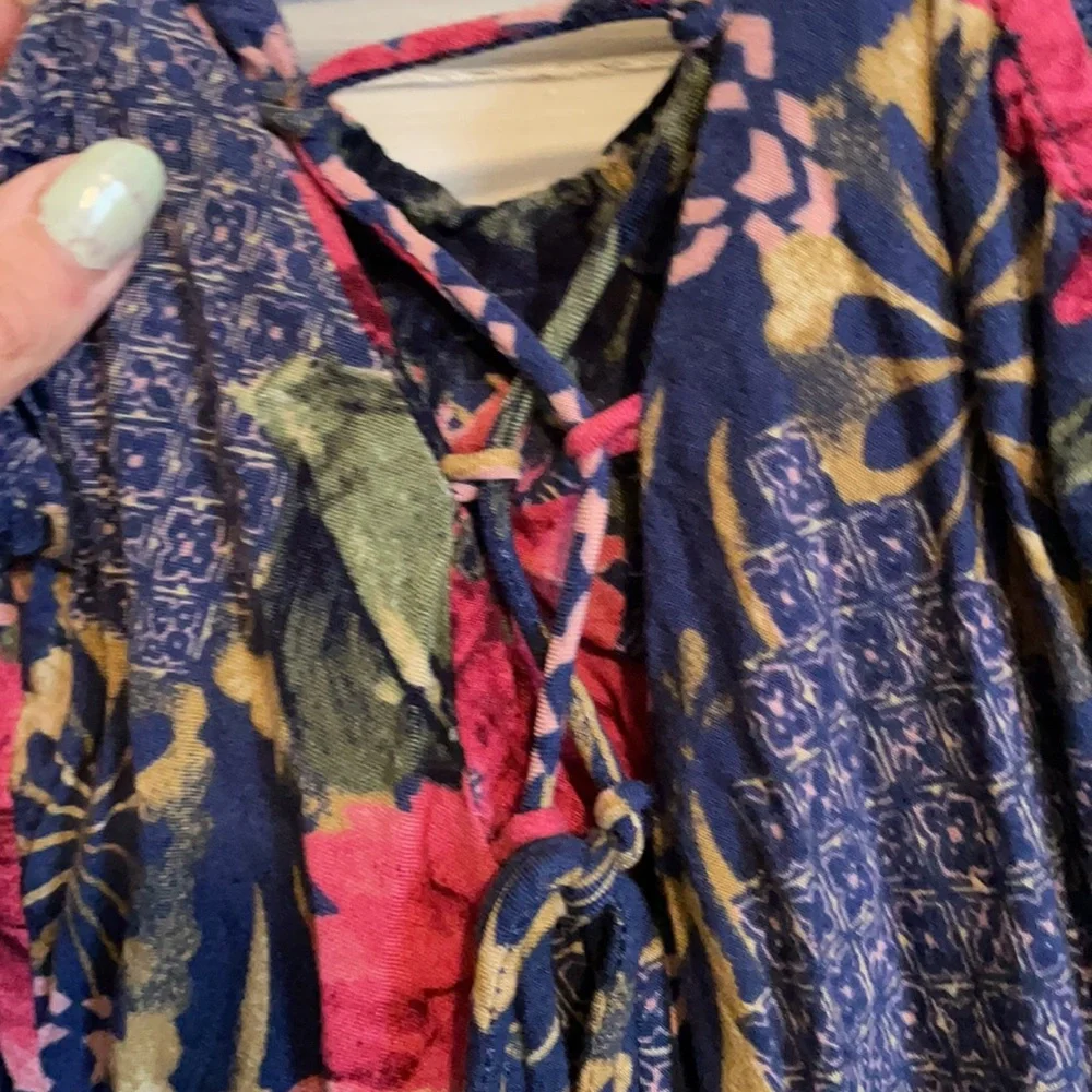 Floral button up sundress A&F Small - Picture 3 of 8